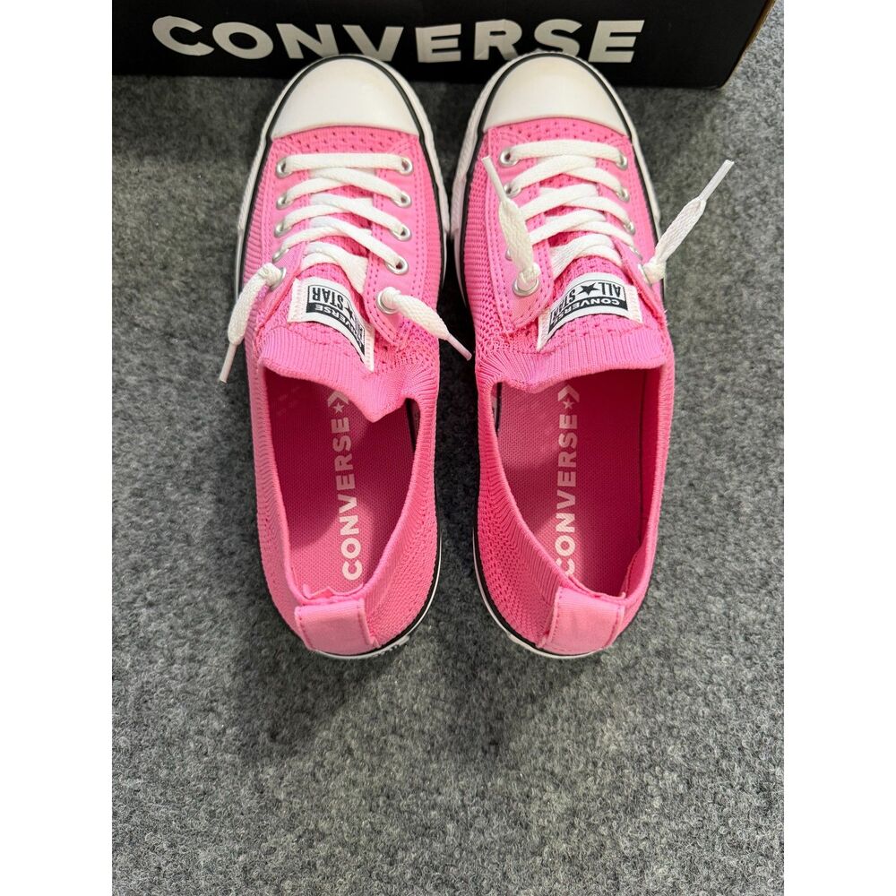 Kid's Size 5.5 Pink Knit Slip Converse. New With Box.